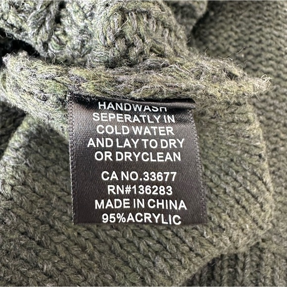 Orange Fashion Village Crew Neck Floral Print Lambswool Blend Sweater Size L/XL - Picture 4 of 5